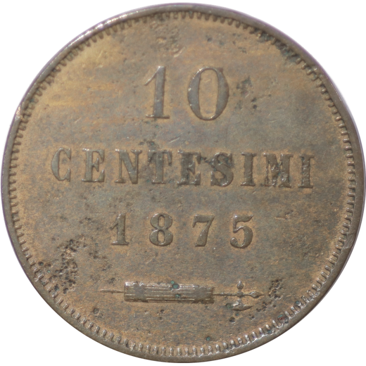 Saint Marin - 10 centesimi, 1875