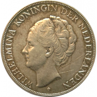 Pièce - 2 Demi Gulden Wilhelmina 1930, Pays Bas