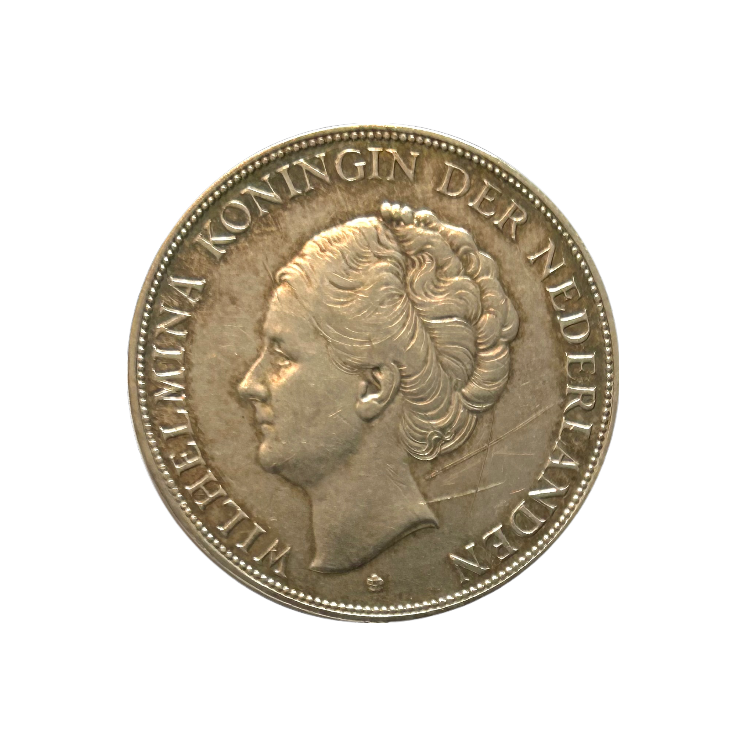 Pièce - 2 Demi Gulden Wilhelmina 1930, Pays Bas