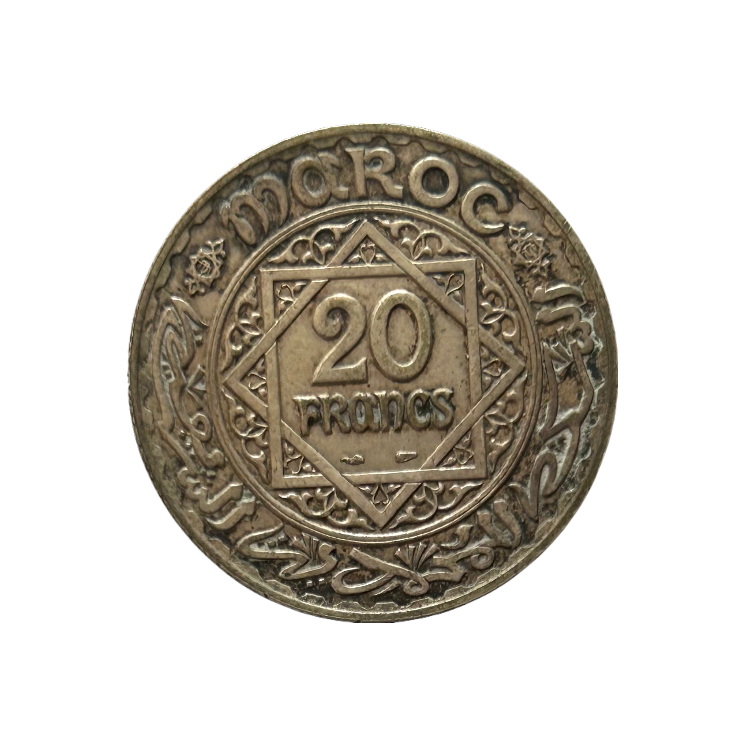 Pièce - 20 Francs Maroc, Empire Chérifien