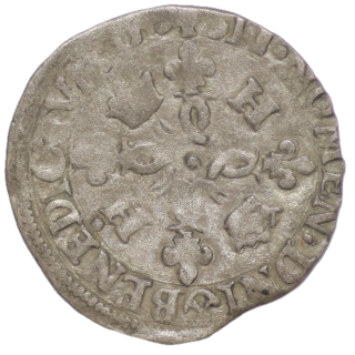 France - Henri II (1547-1559), Douzain aux croissants, B (Rouen)