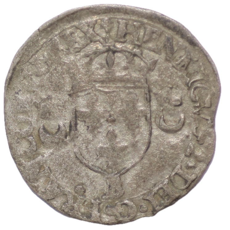 France - Henri II (1547-1559), Douzain aux croissants, B (Rouen)