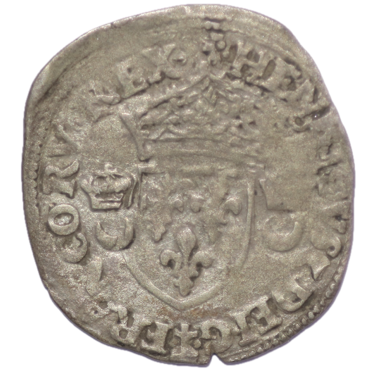 France - Henri II (1547-1559), Douzain aux croissants, 1550