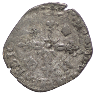 France - Henri II (1547-1559), Douzain aux croissants, H (La Rochelle)