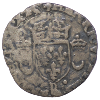 France - Henri II (1547-1559), Douzain aux croissants, D (Lyon)