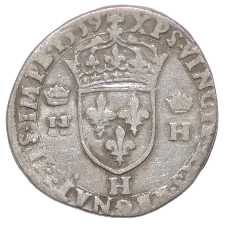 France - Henri II (1547-1559), Teston, 1559, H (La Rochelle)