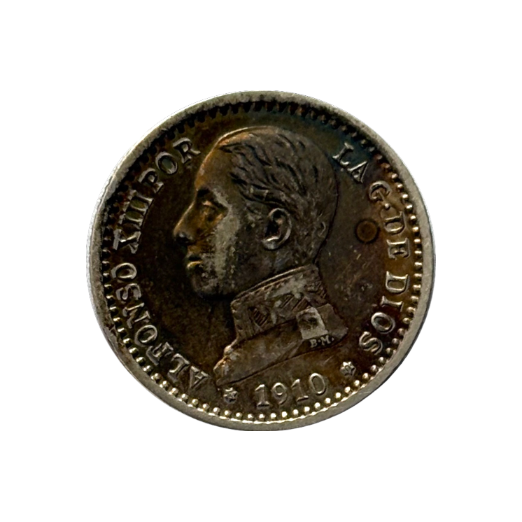 50 Centimos Espagne 1910, Alphonse XIII