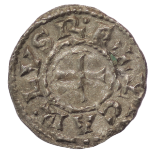 France - Charles le Chauve (840-875), Denier Parisi, Point après le S