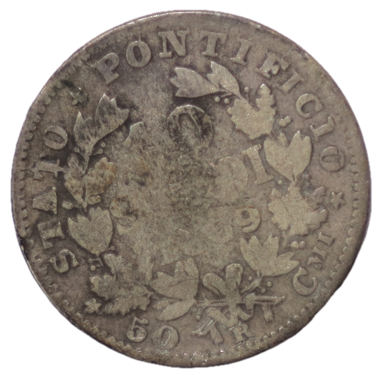 Vatican - Pie IX (1846-1878), 10 soldi, 1869