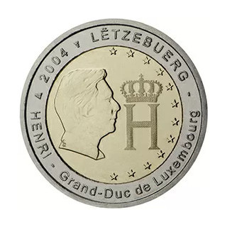 2004 - Luxembourg, 2 Euros effigie et monogramme du Grand-Duc Henri