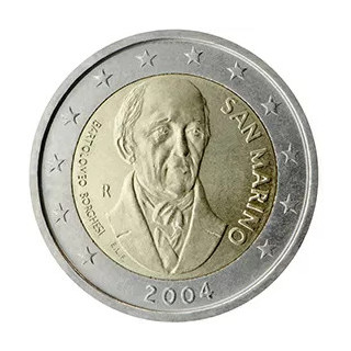 2004 - Saint-Marin, 2 Euros Bartolomeo Borghesi (historien, numismate) pièce seule