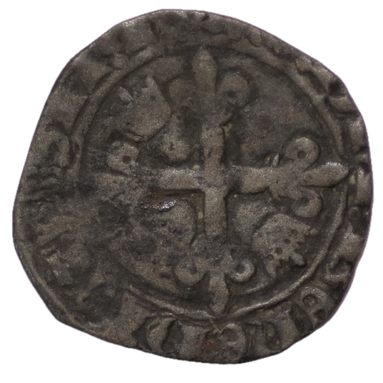 France - Charles VI (1380-1422), Blanc Florette