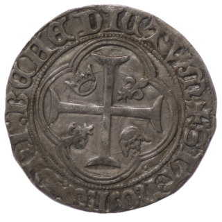 France - Charles VII (1422-1461), Blanc à la couronne (Montpellier), Dup. 519