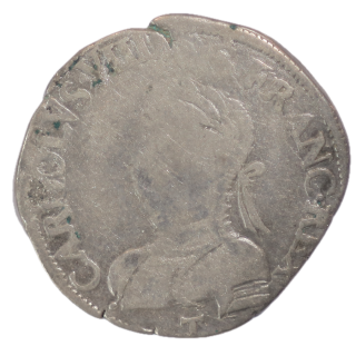 France - Charles IX (1560-1574), Teston, 1573, T (Nantes)