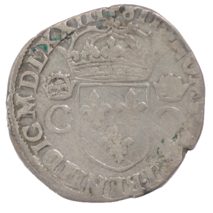 France - Charles IX (1560-1574), Teston, 1573, T (Nantes)