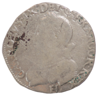 France - Charles IX (1560-1574), Teston, 1575, H (La Rochelle)