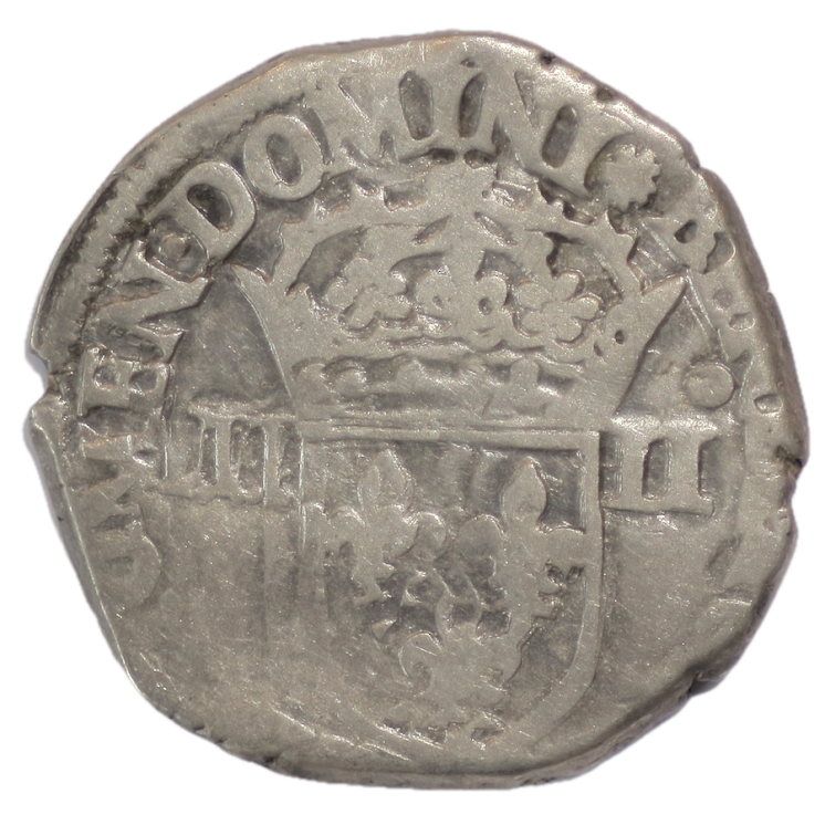 France - Charles X (1589-1590), 1/4 d'écu, 1591, T (Nantes), Double frappe