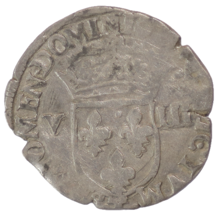 France - Charles X (1589-1590), 1/8 d'écu, 1597, T (Nantes)