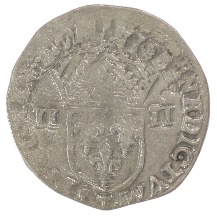 France - Charles X (1589-1590), 1/ d'ecu, 1594, T (Nantes)