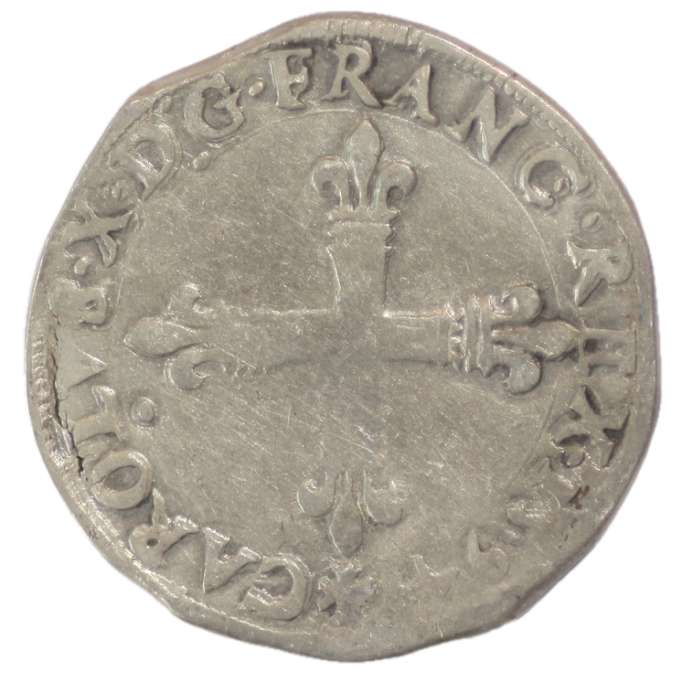 France - Charles X (1589-1590), 1/ d'ecu, 1594, T (Nantes)