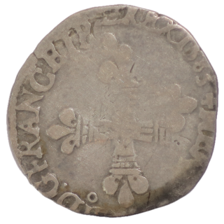France - Henri III (1574-1589), 1/8 d'Ecu, 1585, 9 (Rennes)