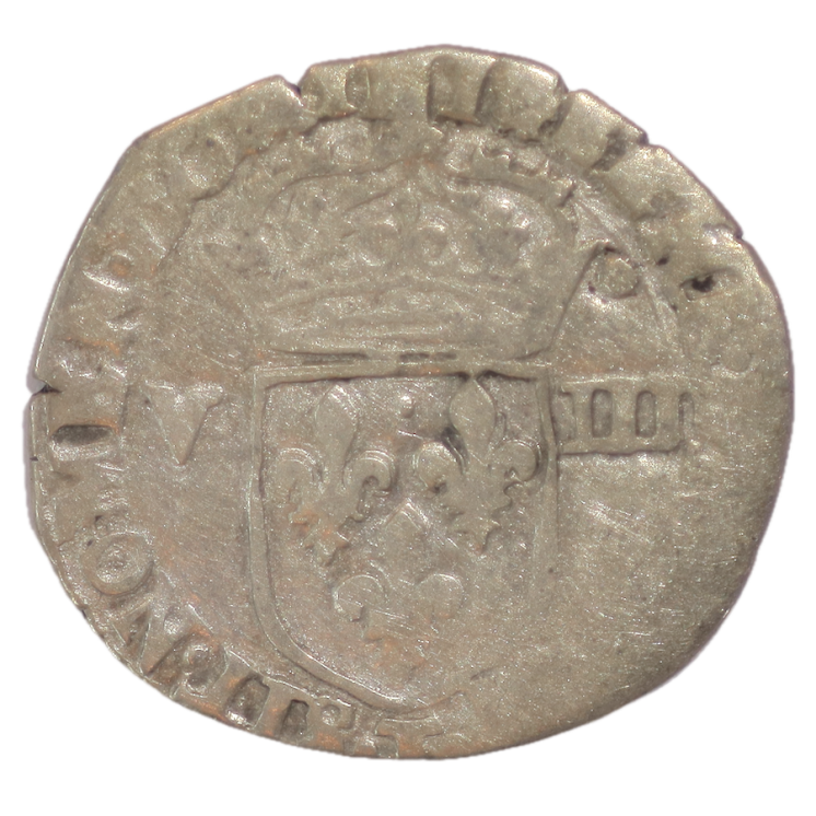 France - Henri III (1574-1589), 1/8 d'Ecu, 1586, T (Nantes)