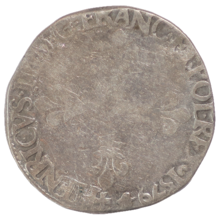 France - Henri III (1574-1589), 1/4 d'Ecu, 1579, H (La Rochelle)