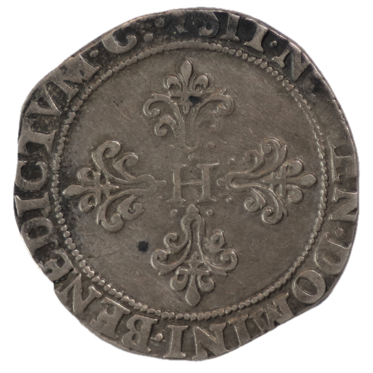 France - Henri III (1574-1589), Franc au col fraisé, 1579, M (Toulouse)
