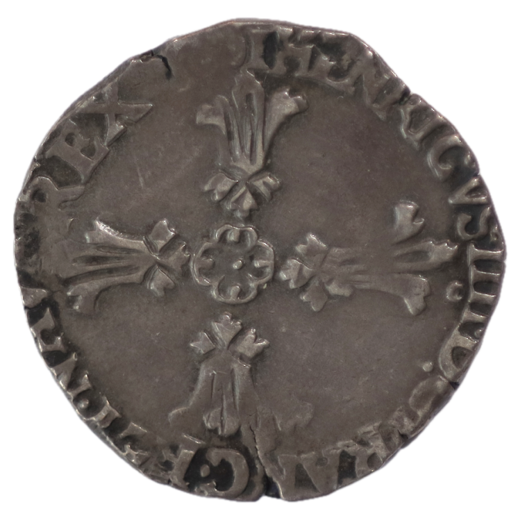 France - Henri IV (1589-1610), 1/4 d'Ecu, 1591, 9 (Rennes)
