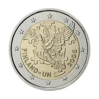 2005 - Finlande, 2 Euros 50e anniversaire de l’adhésion de la Finlande aux Nations unies