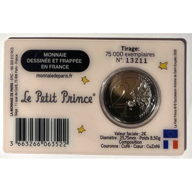 2026 - Coincard 2 Euros France, Le Petit Prince - Le Livre