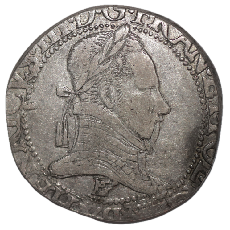 Henri III - France (1574-1589), 1/2 Franc Col Plat 157- Dup. 1131