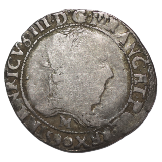 France - Henri III (1574-1589) 1/2 Franc 1590 M (Toulouse)