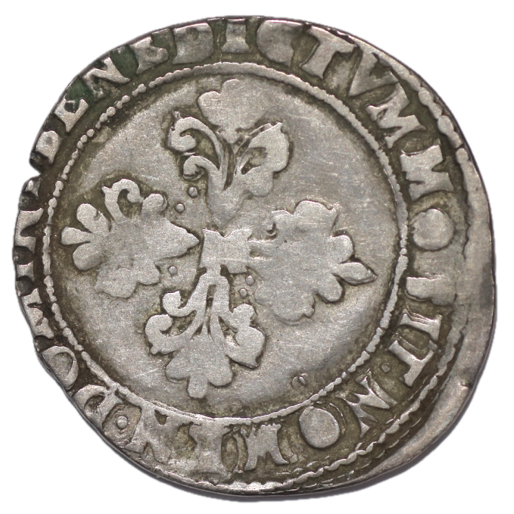 France - Henri III (1574-1589) 1/2 Franc 1590 M (Toulouse)