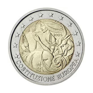 2005 - Italie, 2 Euros anniversaire de la signature de la Constitution européenne