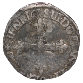 Henri III - France (1574-1589), 1/4 d'Ecu 1581 T (Nantes) Dup. 1133