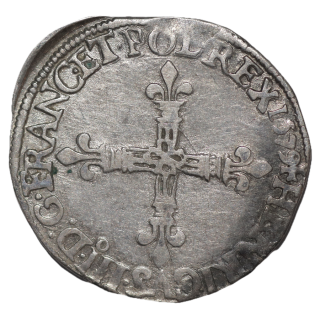 France - Henri III (1574-1589), 1/4 d'Ecu 1578 9 (Rennes)