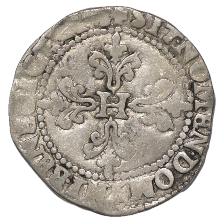 France - Henri III (1574-1589) Franc 1581 L (Bayonne)