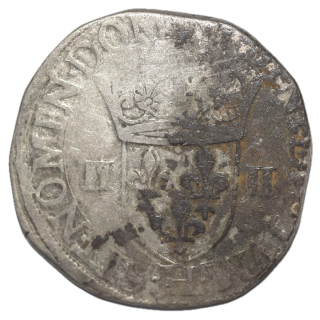 France - Henri III (1574-1589), 1/4 d'Ecu, 1585, H (La Rochelle)