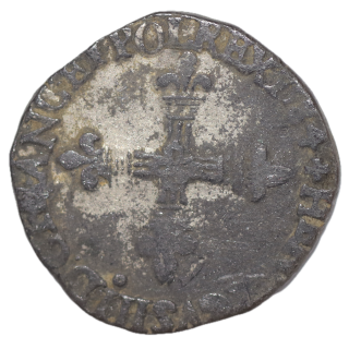 France - Henri III (1574-1589), 1/4 d'Ecu, 1584, 9 (Rennes)