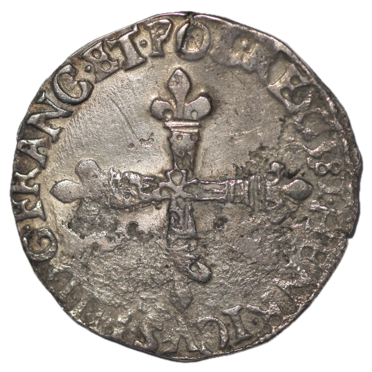 France - Henri III (1574-1589), 1/4 d'Ecu, 1583, 9 (Rennes)