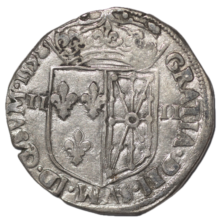 France - Henri IV (1589-1610), 1/4 d'Ecu de Navarre, 1598