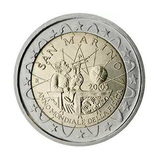 2005 - Saint-Marin, 2 Euros année mondiale de la physique (pièce seule)