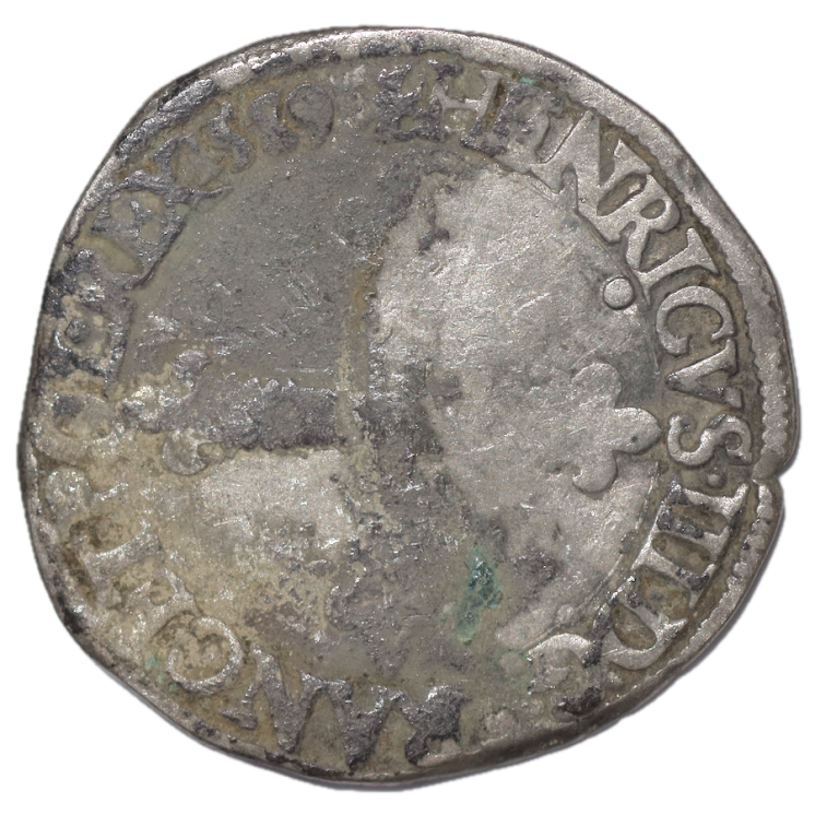 France - Henri III (1574-1589), 1/4 d'Ecu, 1589, T (Nantes)