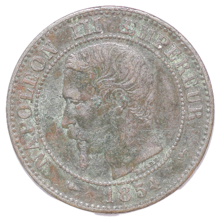 France - Napoléon III (1848-1870), 2 centimes, 1854, D (Lyon)