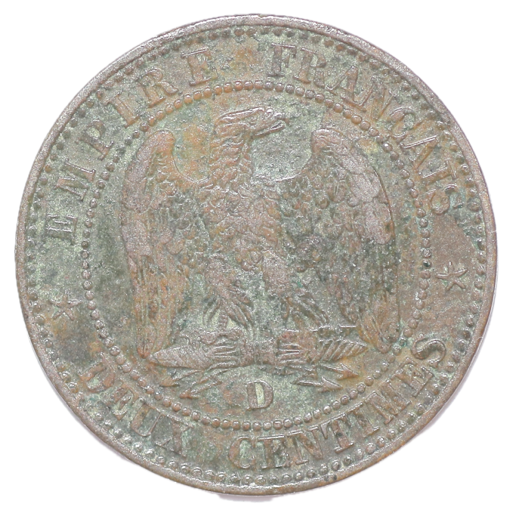France - Napoléon III (1848-1870), 2 centimes, 1854, D (Lyon)