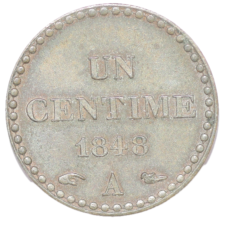 France - IIe République (1848-1852), 1 centime, 1848, A (Paris)