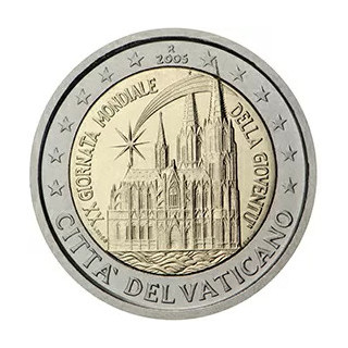 2005 - Vatican, 2 Euros 20e Journées mondiales de la jeunesse (pièce seule)