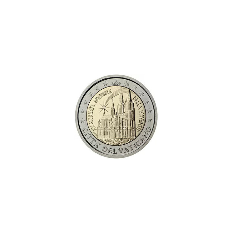 2005 - Vatican, 2 Euros 20e Journées mondiales de la jeunesse (pièce seule)