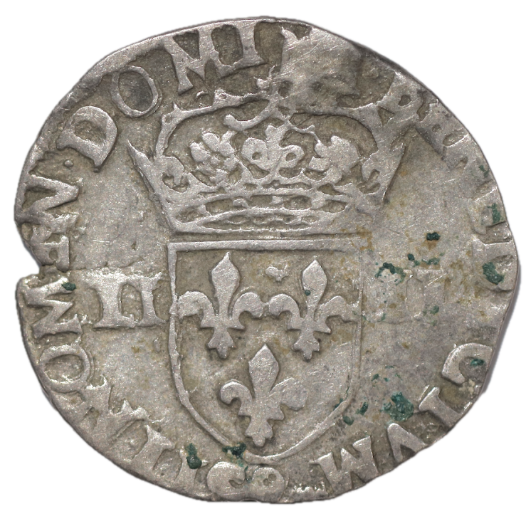 France - Henri III (1574-1589), 1/4 d'Ecu, 1586, 9 (Rennes)